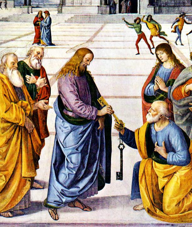 Jzus tadja a mennyek orszgnak kulcsait Szent Pternek